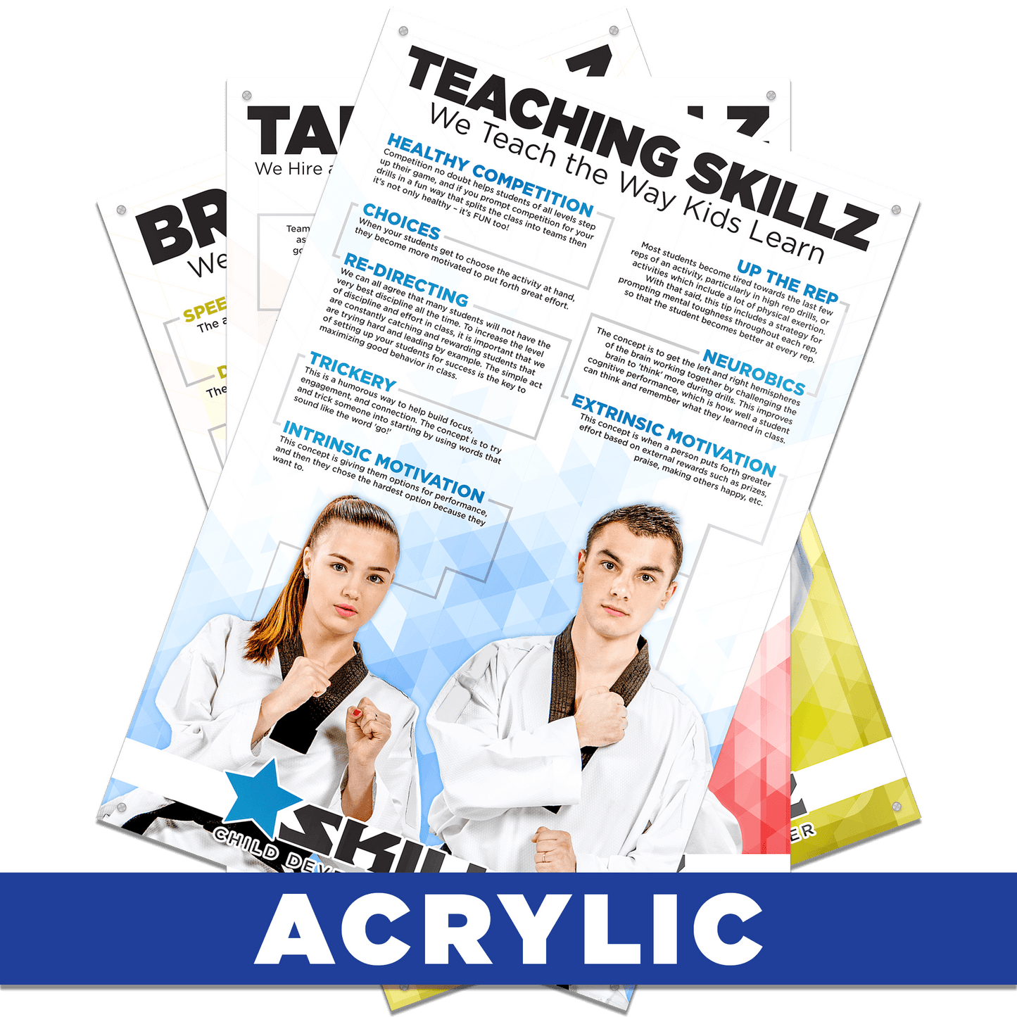 Brain, Talent and Teaching 3 Pack - Acrylic