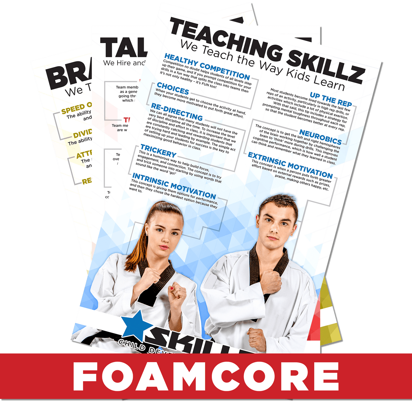Brain, Talent and Teaching 3 Pack - Foamcore