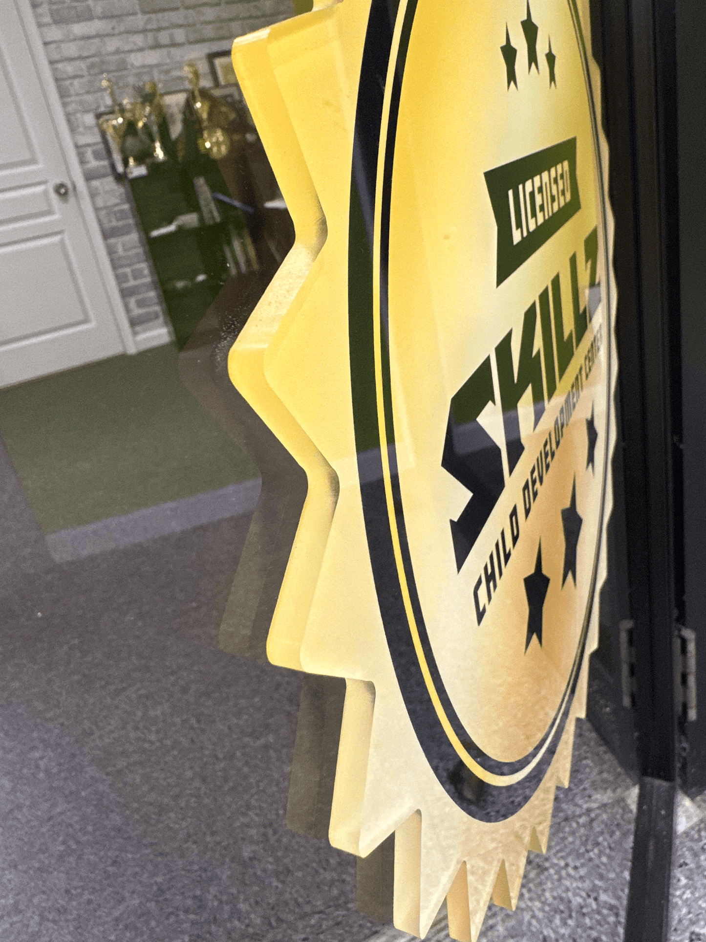 14" Gold Skillz Badge Sign - Acrylic