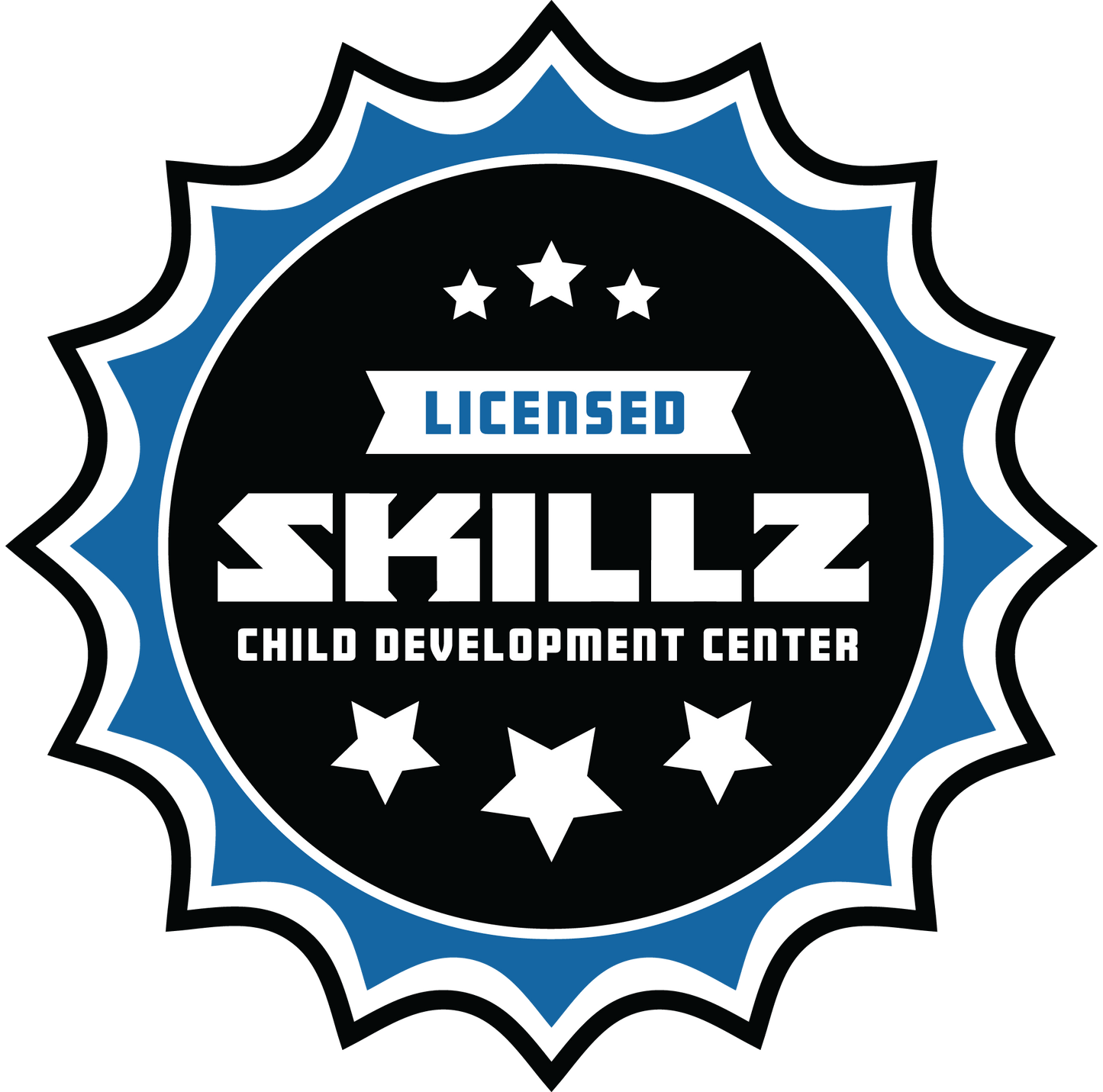 3 Ft. XL Blue Skillz Badge Wall Decal