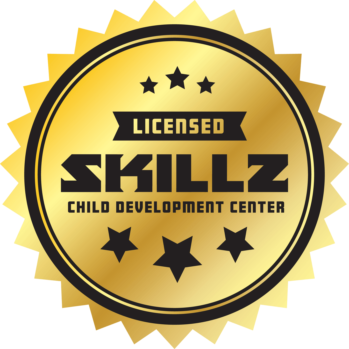 14" Gold Skillz Badge - Wall Decal