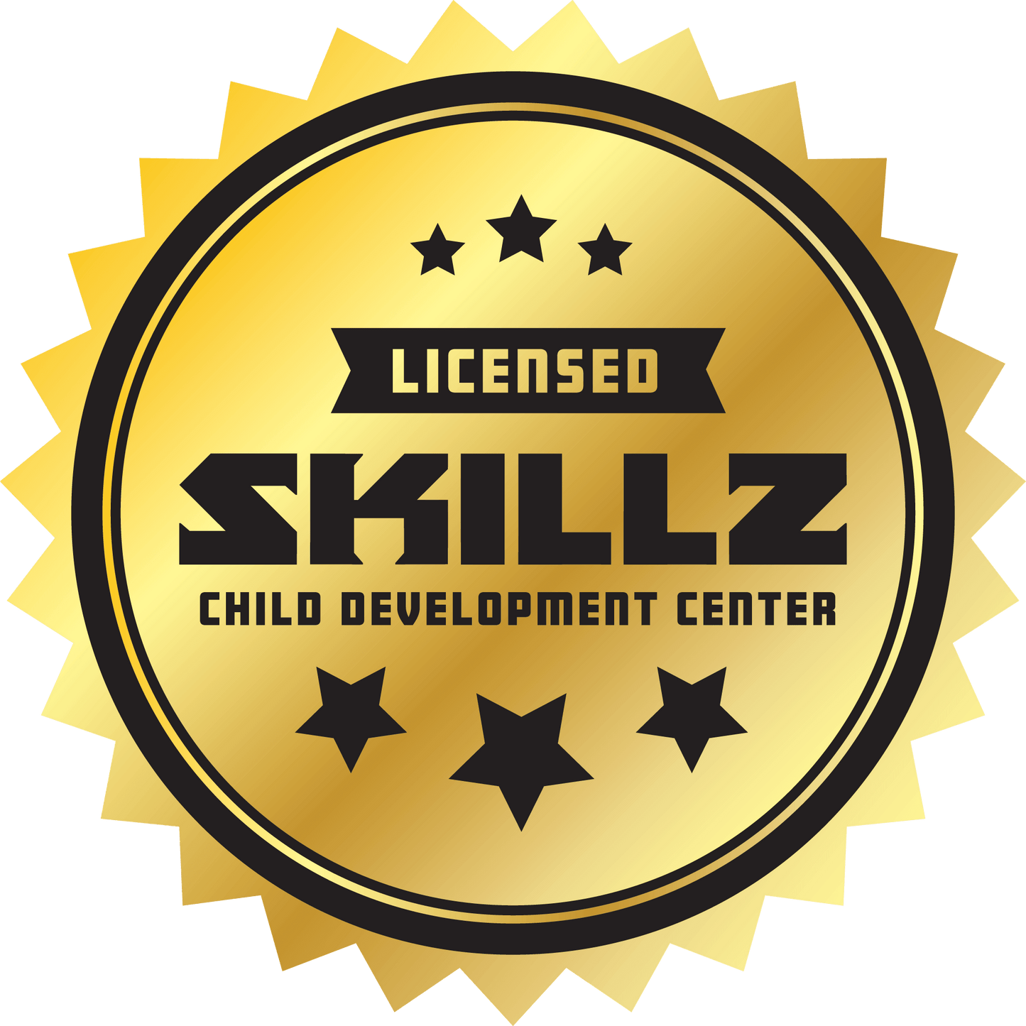 Gold Skillz Badge - 4 mil Wall Decal